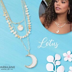 Park Lane Lotus Moon Gold Necklace